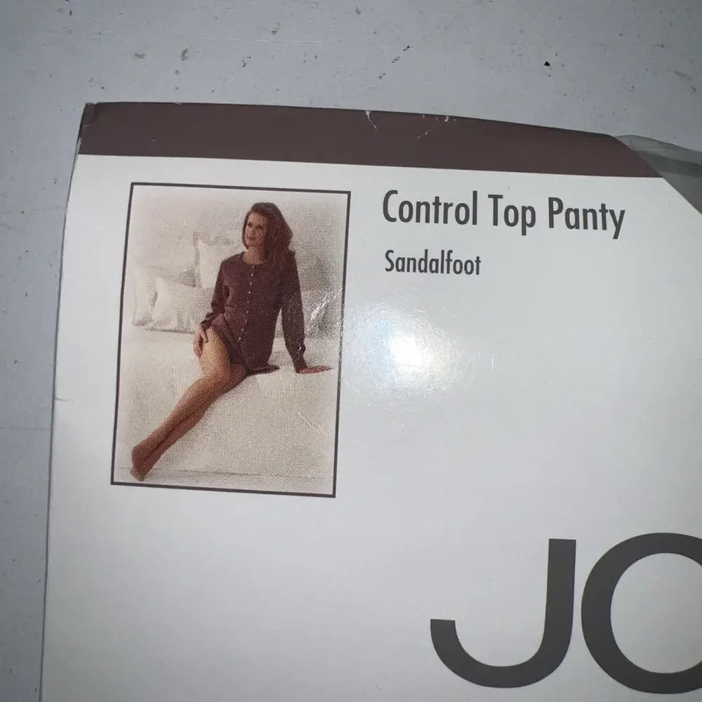 Jockey Control Top Sandalfoot Sheer Comfort 6552 B Medium Tuxedo Black